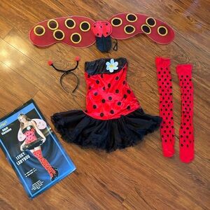 Sprit Adult Leggy Ladybug Costume Small/ Medium 2 - 8